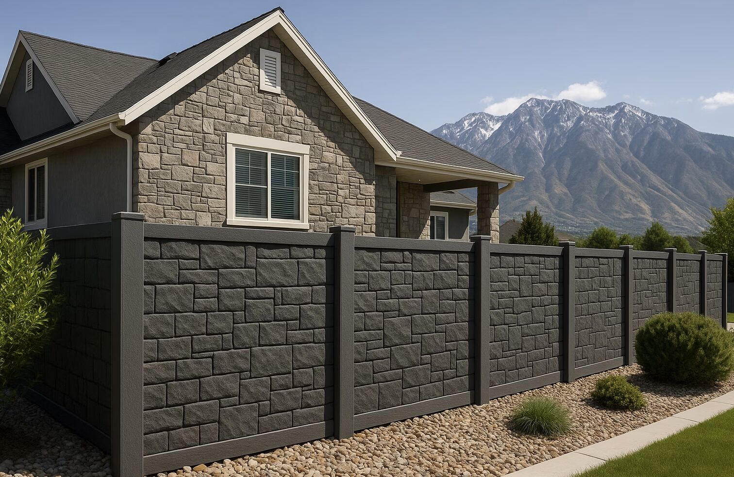 Aluminum fence installation combining strength and modern design